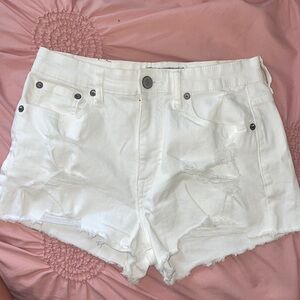 Aeropostale size 6 vintage high rise shorty white jean shorts